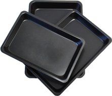 Startony Non Stick 3 Pcs Baking Roasting Cooking Trays Set Oven Dish Bakeware Baking Pan Medium Size Diswasher... N2