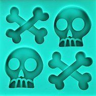 "Halloween Skeleton Silicone Cake Mold Skull Bone Pudding Jelly Chocolate Baking Mould" shopping