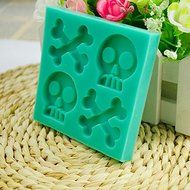 "Halloween Skeleton Silicone Cake Mold Skull Bone Pudding Jelly Chocolate Baking Mould" shopping N2