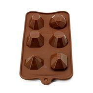 DUFUSTORE Chocolate Cake Candy Baking Silicone Bakeware Mould Diamond-shaped Random Color