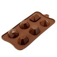 DUFUSTORE Chocolate Cake Candy Baking Silicone Bakeware Mould Diamond-shaped Random Color N2