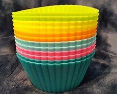 Spring Rose(TM) Silicone Muffin Cupcake Baking Cups Liners Molds (set of 24)