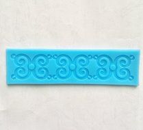 Allforhome Sugarcraft flower Cake Decoration tool Art Deco bold pattern lace Border Icing Silicone Mold Mould...