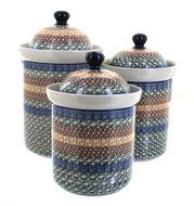 Polish Pottery Athena 3 Piece Canister Set