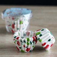 100Pcs Dotted Mini Paper Baking Cups Liner Muffin Cupcake Paper Cake Case N2