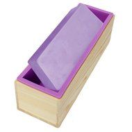 UNIHA Silicone Soap Mold Wooden Box DIY Tools Toast Loaf Baking Cake Molds(L) N3