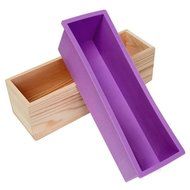 UNIHA Silicone Soap Mold Wooden Box DIY Tools Toast Loaf Baking Cake Molds(L) N4