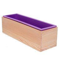 UNIHA Silicone Soap Mold Wooden Box DIY Tools Toast Loaf Baking Cake Molds(L) N6