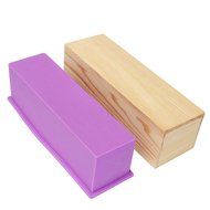 UNIHA Silicone Soap Mold Wooden Box DIY Tools Toast Loaf Baking Cake Molds(L) N14