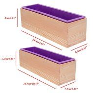 UNIHA Silicone Soap Mold Wooden Box DIY Tools Toast Loaf Baking Cake Molds(L) N18