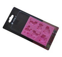 FOUR-C Silicone Cake Mold Pets Dogs Cake Embossing Mould Color Pink N3