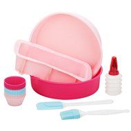 Vonshef 18 Piece Silicone Bakeware Baking Set - Cupcake, Round Cake, Bread Molds, Icing Decorator + Spatula &amp;... N3