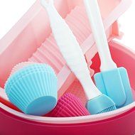 Vonshef 18 Piece Silicone Bakeware Baking Set - Cupcake, Round Cake, Bread Molds, Icing Decorator + Spatula &amp;... N4