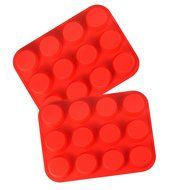 Artestia 12-round Nonstick Silicone Baking Mold for Biscuit, Muffin, Tart, Cake, Pie, Quiche, Pastry, Pudding,...