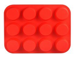 Artestia 12-round Nonstick Silicone Baking Mold for Biscuit, Muffin, Tart, Cake, Pie, Quiche, Pastry, Pudding,... N3