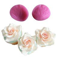 "2Pcs Petal Shaped Silicone Mold Press Mould Cake Decoration Fondant Cake Mould" shopping