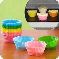 Tint Candy Color Silicone Bake Cake Molds 6pcs(Assorted Color)