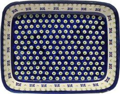 Polish Pottery Baking Dish 8 Inch X 10 Inch From Zaklady Ceramiczne Boleslawiec 370-296a Classic Pattern N2