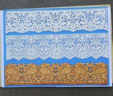 Geneva Nouveau SLM023 Silicone Lace Cake Mat Edible Sugar Mold - Extra Large N2