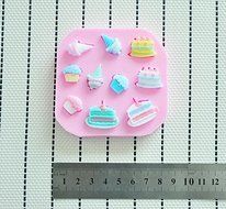 WilsonBaking Love Collection - Cake and Ice Cream Birthday Party Molding Theme Silicone Fondant Lace Molds Serie... N2