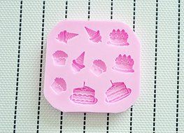 WilsonBaking Love Collection - Cake and Ice Cream Birthday Party Molding Theme Silicone Fondant Lace Molds Serie... N3