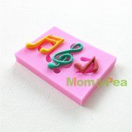 Mom&amp;pea 0644 Musical Notation Shaped Silicone Mould for Fondant Cake Sugar Paste Cake Decoration 3d Cake Toppers... N2