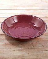 Rustic Melamine Serving Bowls. Vintage Distressed Tableware. Plum.. oversized vintage style Bowl.
