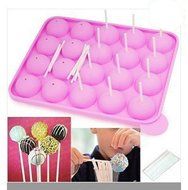 TANGCHU Silicone Non Stick Cake Lollipop Set Mold Bakeware Includes 200 Lollipop Sticksunit Size: 1.57(diameter... N2