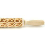 Dinosaur Pattern Embossed Rolling Pin, Engraved Rolling-Pin, Embossing Rolling Pins Laser Engraved, Christmas... N2