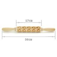 Dinosaur Pattern Embossed Rolling Pin, Engraved Rolling-Pin, Embossing Rolling Pins Laser Engraved, Christmas... N3