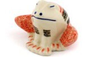 Polmedia Polish Pottery 4-inch Stoneware Frog Figurine H2261C Hand Painted from Ceramika Artystyczna in Boleslawiec... N4