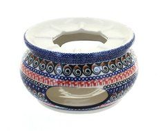 Polish Pottery Blue Art Teapot Warmer
