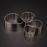 4U-Lucky Stainless Flower Shape Candy Shape Cake Cookie Cutter Fondant Biscuit Baking Mould N4