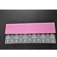 FOUR-C Decorating Supplies Silicone Lace Mat Sugar Mold for Cake Decorating Color Pink N2