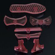 7pcs Sugar Craft Baking Tool Plastic High Heel Shoes Fondant Cake Cutter Mould shopping N2