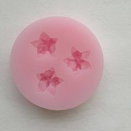 3 holes BLOSSOM FLOWERs SILICONE MOULD icing mold for sugarcraft cake decorating chocolate soap candle fondant...