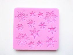 Longzang Small Snowflake Silicone Mold Sugar Craft DIY Gumpaste Cake Decorating Clay