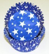 Oasis Supply 100 Count Baking Cups, Standard, Blue Star