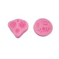 Yueton&reg; Crown and Rose Shape Silicone Cake Molds Decoration Fondant Cookie Baking Mold