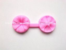 Round Flower Press Silicone Mould for Fondant Cake Sugar Paste Cake Decoration 3d Cake Toppers Mold Soap Mold...