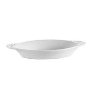 CAC China COA-6-W 4-Ounce Stoneware Oval Welsh Rarebit Baking Dish, 6-3/4 by 3-3/4 by 3/4-Inch, American White...