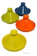 Set 4 Small 4&quot; Stoneware Moroccan Tajine-Shaped Tapas Appetizer Dishes Bowls