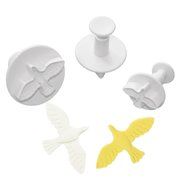 FOUR-C Sugarcraft Supplies Dove Cake Decoration Cutters Cupcake Mold Tools Set Color White