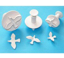 FOUR-C Sugarcraft Supplies Dove Cake Decoration Cutters Cupcake Mold Tools Set Color White N2