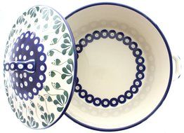 Polish Pottery Alyce Covered Round Baker