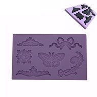 &quot;dipshop Butterfly Decorative Pattern Embossed Fondant Mold Silicone Cake Mould Decorating Tool&quot; shopping N2