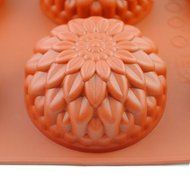 2win2buy 6-Cavity Flower-shaped Silicone Mold Chocolate Cake Pudding Cookie Bakieware N5