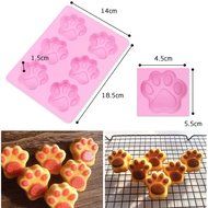 Poproo 6-Cavity Silicone Muffin Cups - Handmade Soap Molds - Biscute Chocolate Ice Cake Baking Pan - Large Flower... N6