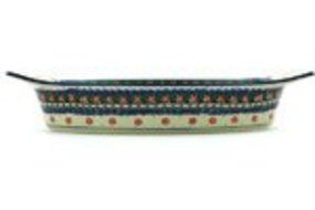 Polish Pottery Oval Baker with Handles 18-inch N3