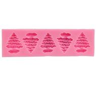 Mr.S Shop Five With Christmas Tree Silicone Mold Fondant Chocolate Candy Jelly Mould Cake Decorating Tools N3